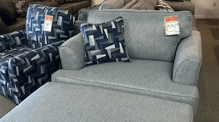 Protect Flint Chair and ottoman 